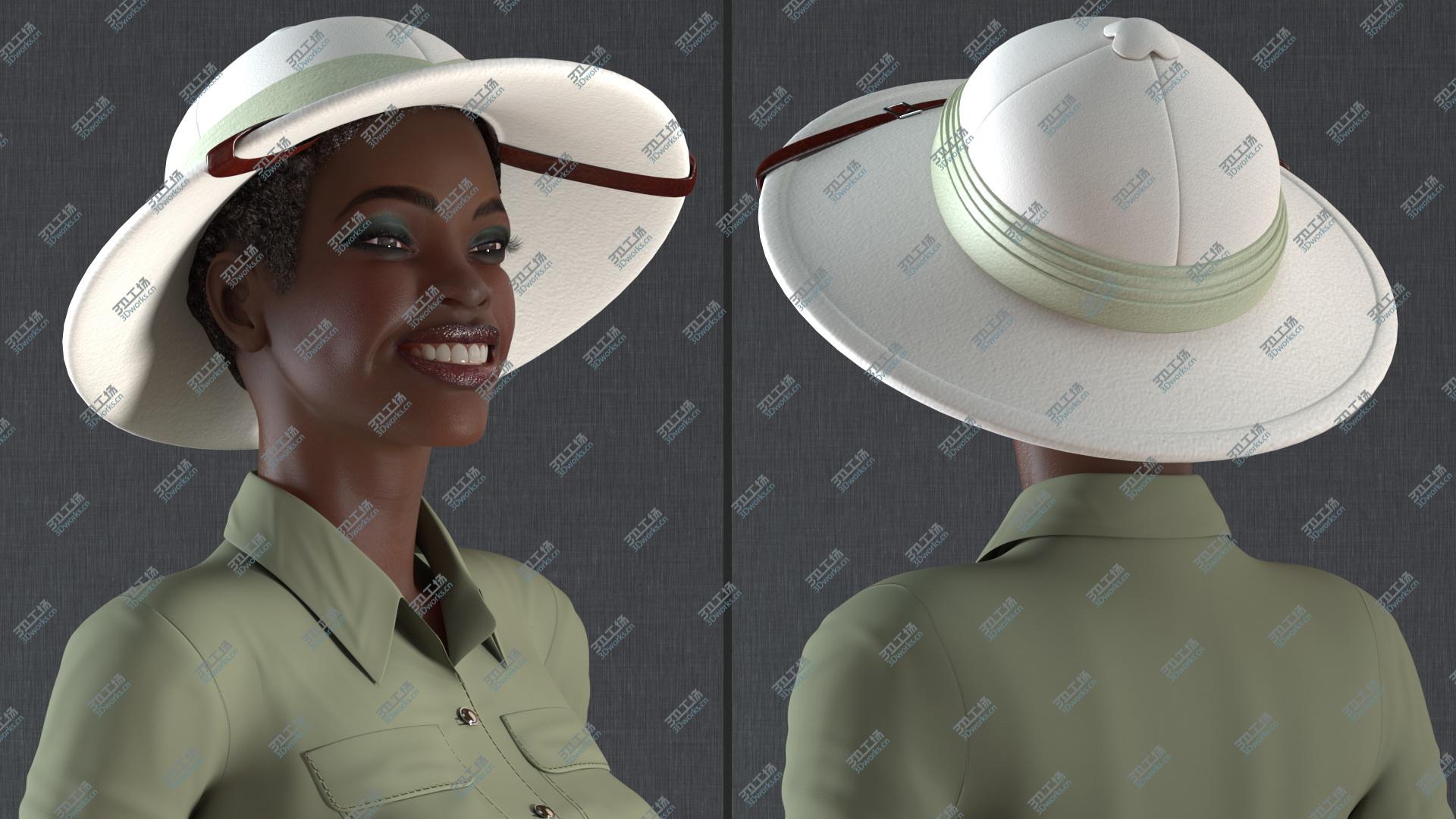 images/goods_img/202104093/Dark Skin Black Woman Explorer Standing Pose 3D model/5.jpg